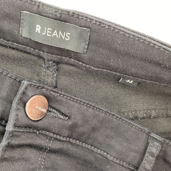 Reitmans R Jeans Womens Size 33 Black Denim 5 Pocket Slim Ankle Fit Stretch - Picture 11 of 13